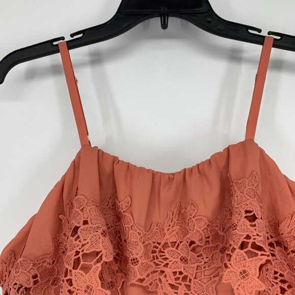 Fortune & Ivy Top Clarabeth Cold Shoulder Blouse Embroidered NWT - Picture 3 of 10